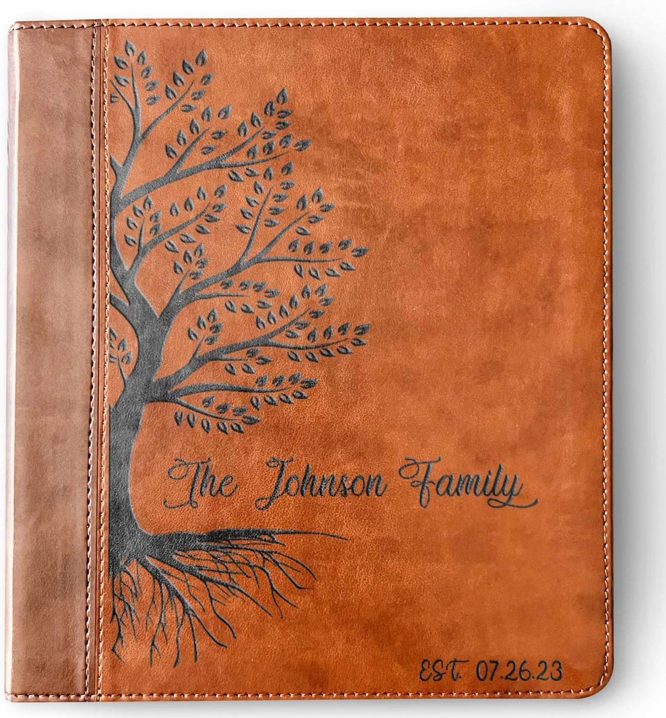 STARKENBURG COMPANY Personalized Family Bible, Custom Engraved ESV Family Journaling Study Bible, Anniv. Gifts, Wedding Gifts
