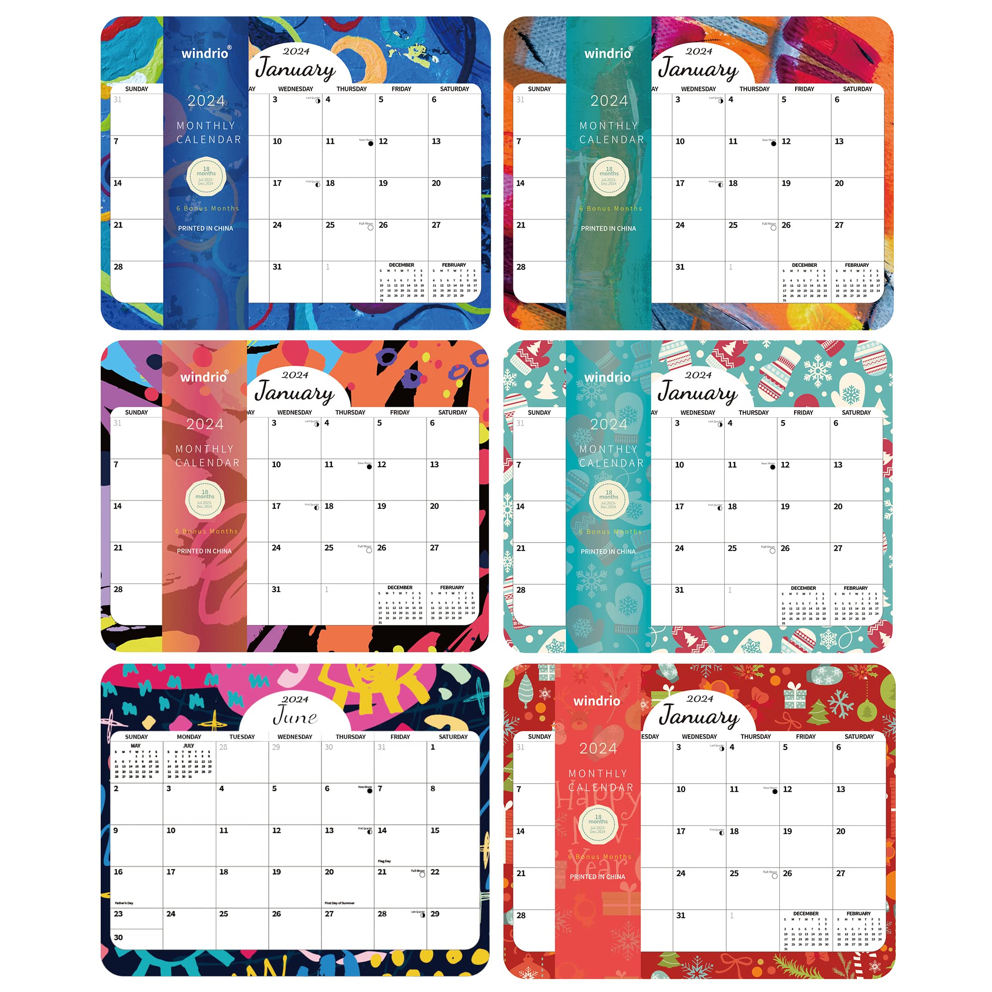 2024 Magnetic Calendar For Refrigerator Planner Fridge Wall Monthly Magnet Organization 14 Month 8 X 10 Inch Season And Holidays Decor For Kitchen Home Household - View #3