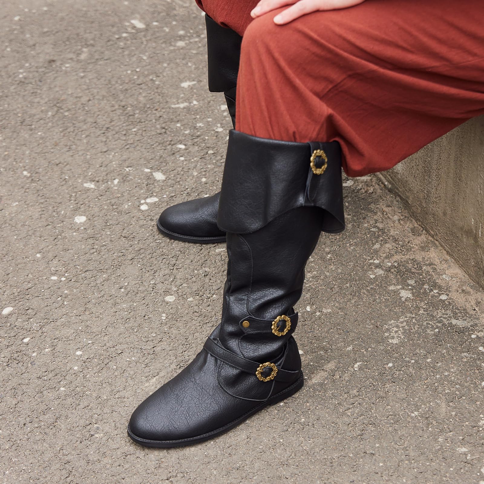 Unisex Cosplay Stiefel Flach