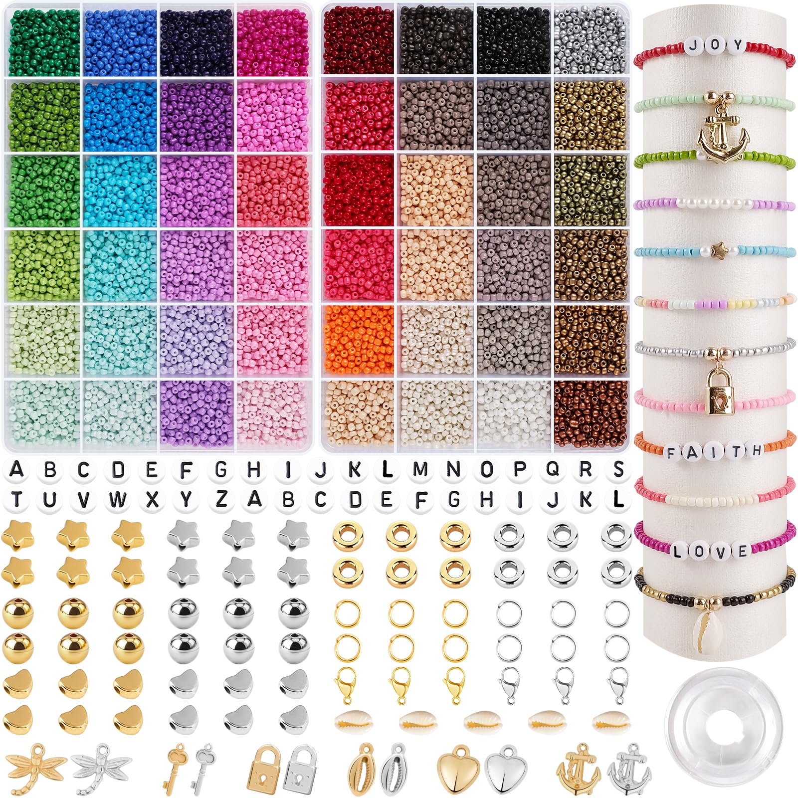 RUBY 3mm Perlen für Armbänder Mini Perlenset Charm Kit (3mm-2pcs)