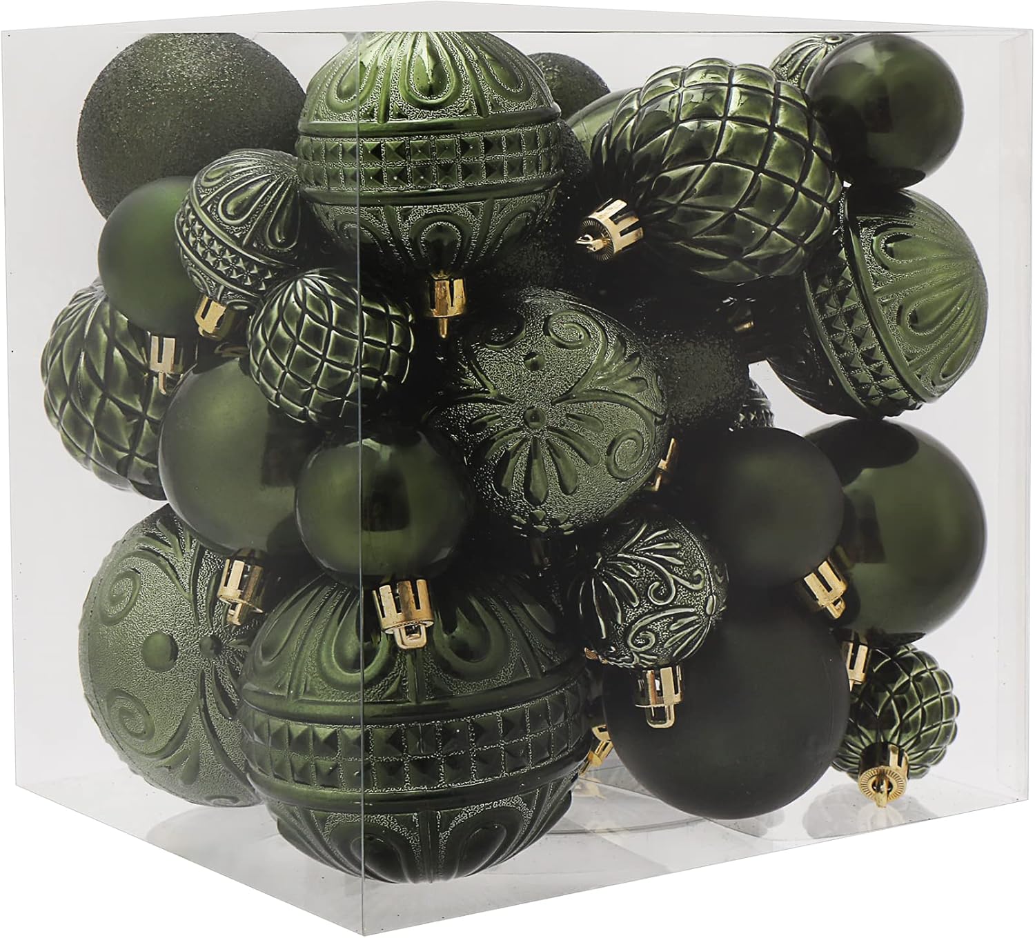 Christmas Ball Ornaments Dark Green Christmas Tree