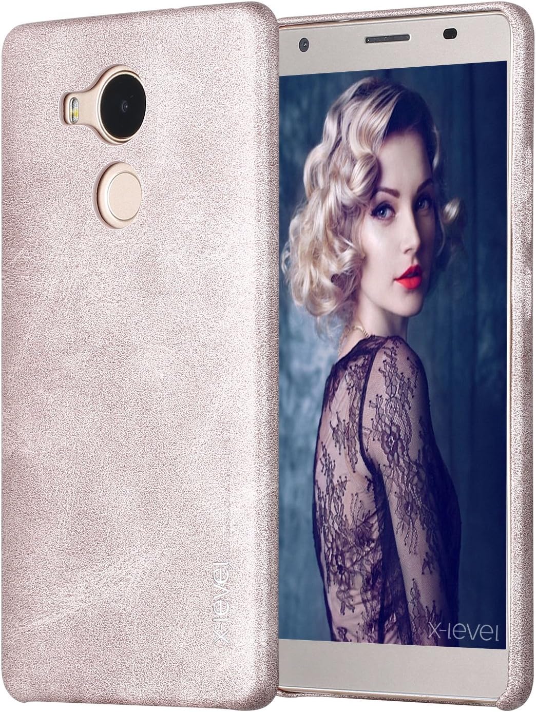 Huawei Mate 8 Case,X-Level [Vintage Series] PU Leather Back Cover Phone Case for Huawei Asend Mate 8 Color Gold