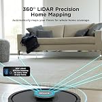 Aspirateur robot Shark AV2501AE AI avec base auto-vidante XL HEPA, Sans sac, Capacité de 60 jours, Navigation LIDAR, Parfait pour les poils d'animaux, Compatible avec Alexa, Connecté Wi-Fi, Tapis et sols durs, Noir