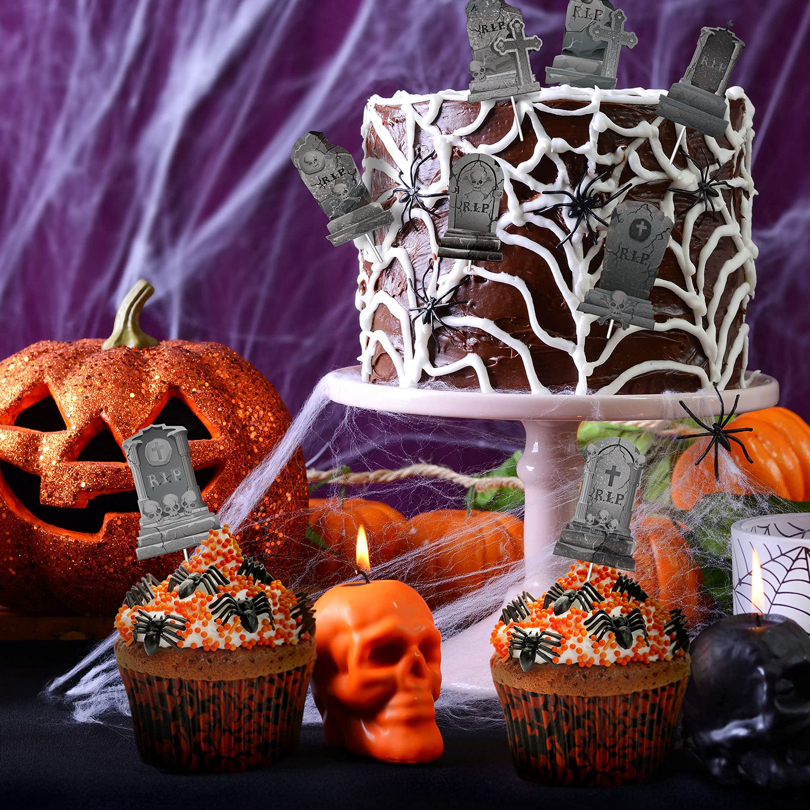 Amazon.co.jp: Whaline(ワライン) ハロウィンカップケーキトッパー 8