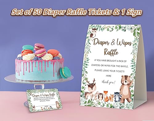 Miniatura 3 de Greenery Safari - Juego de baby shower de animales africanos de la selva, pañales, rifas de pañales para baby shower, centros de mesa de baby