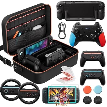 VORI Switch 2 Pro Controller Carrying Case Bundle, 15-in-1