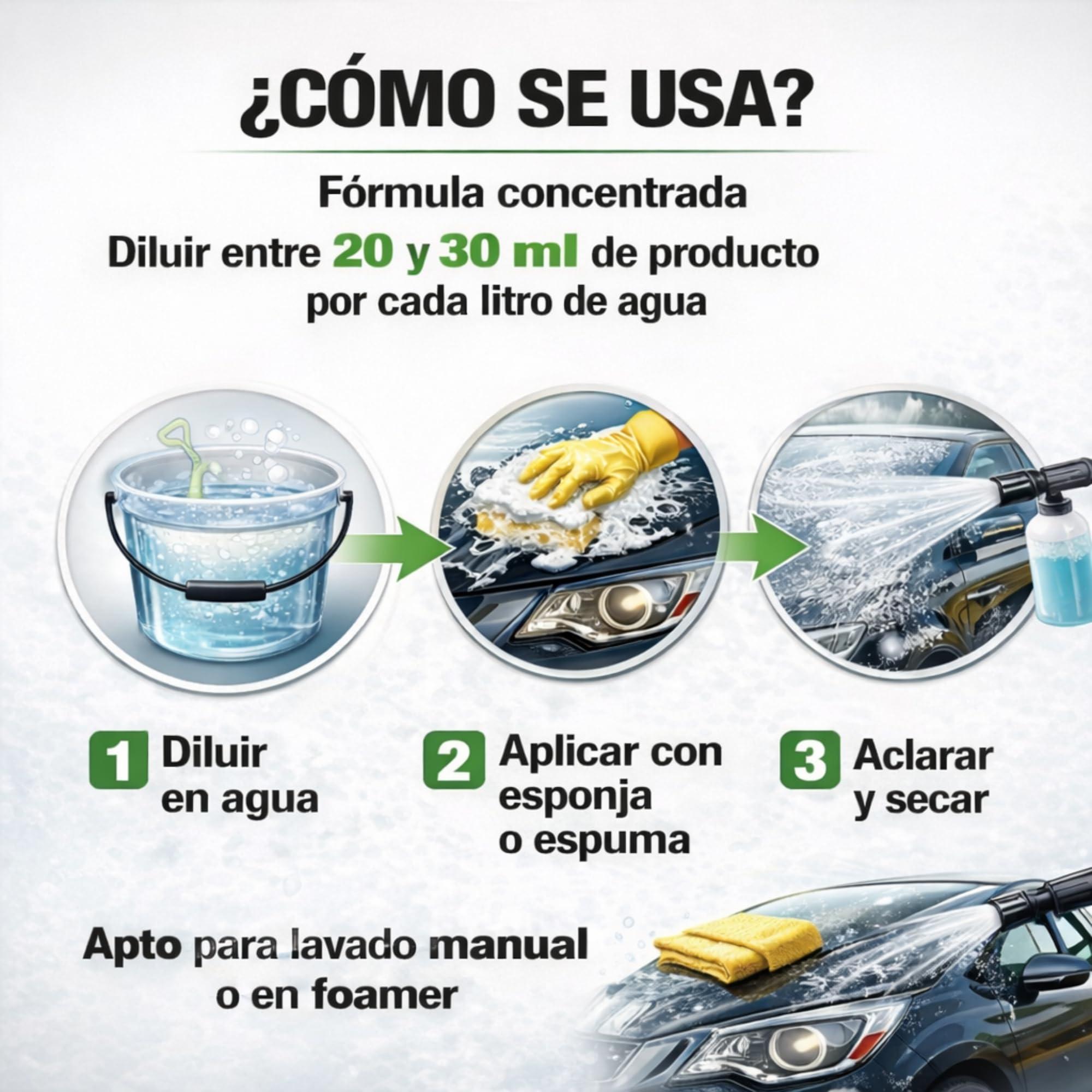 Champú de Carrocería Extra Fuerte 5L – Limpiador Profesional para Coche, Elimina Suciedad Difícil, Espuma Activa, Alto Rendimiento, Elimina Suciedad Incrustada, Acabado Brillante