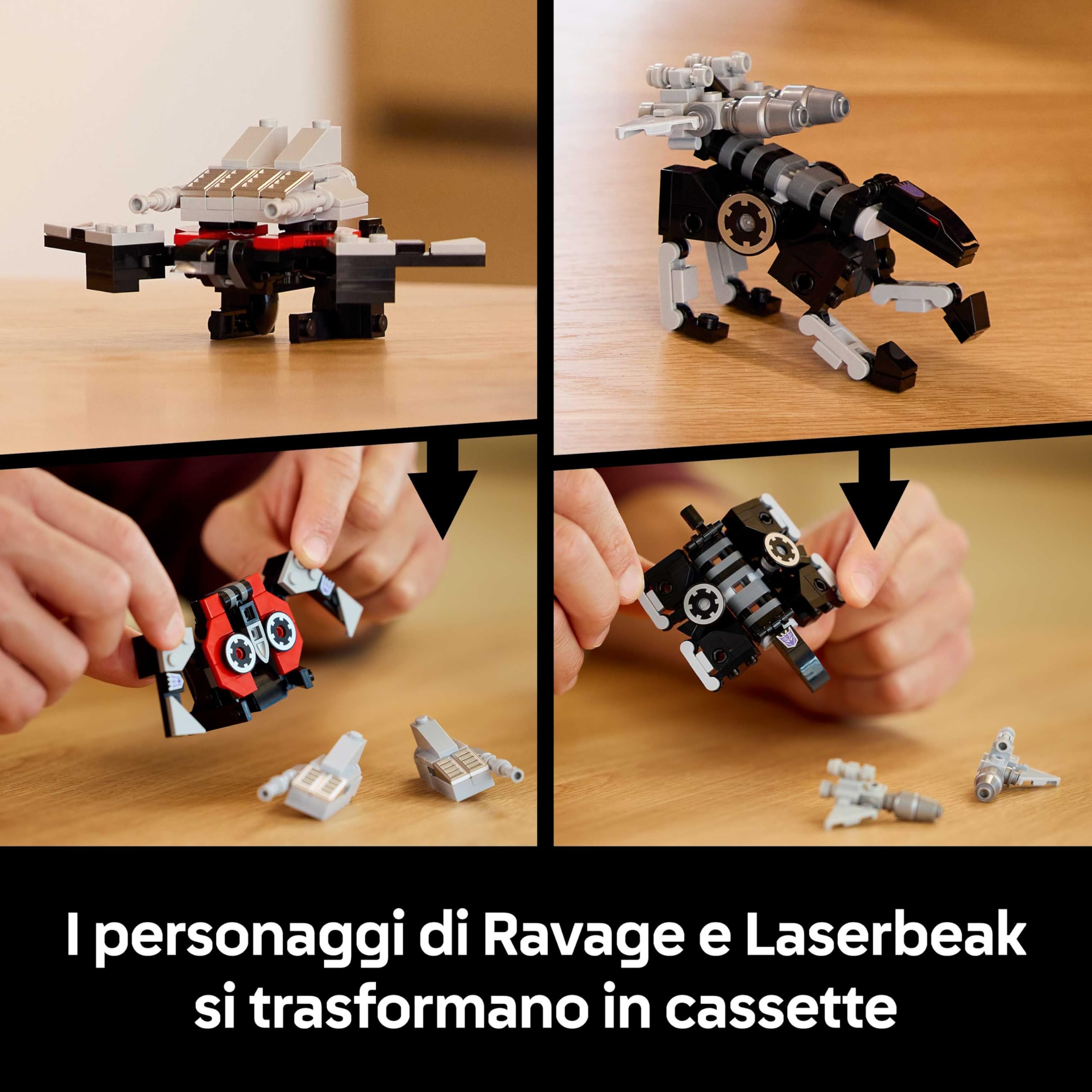 LEGO Icons Transformers: Soundwave Set per Adulti - Kit di Modellismo da Esposizione con Figure Trasformabili tra cui Laserbeak e Ravage, e un Mattoncino Sonoro - Regalo da Collezione per Fan - 10358