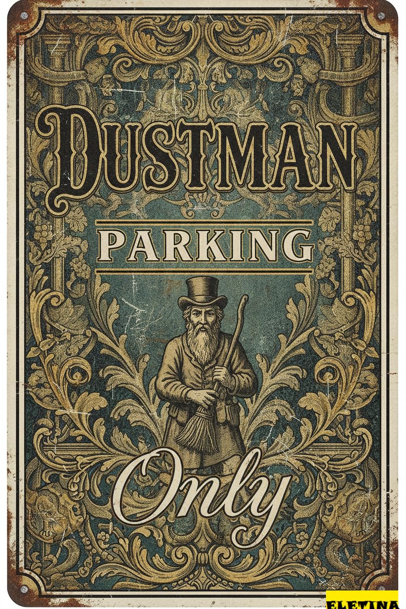 Dust Parking Only Aluminum Vintage Street Warning Sign School Bar Street Parking Lot Decor 8x12in