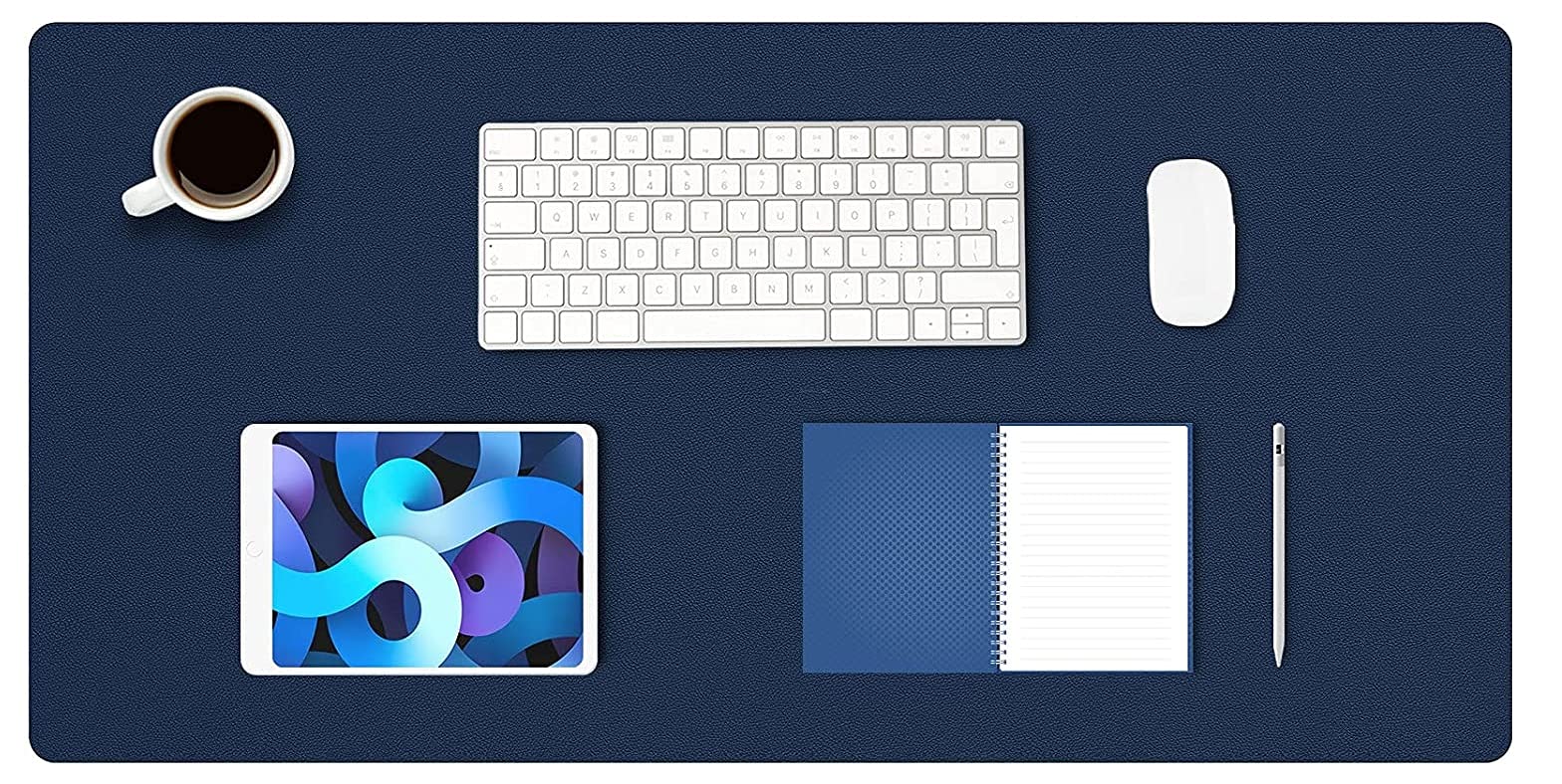 HEXONIQ Mouse Pad Extended Mouse Mat Large 23.6 X 11.8 Desk Pad Large Desk Blotter Writing Pad for Laptop/Keyboard/Mouse, PU Leather Side Waterproof + Suede Side Non-Slip (DARKBLUE, 60 x 30 cm) (B08ZYX155H) Amazon Price History, Amazon Price Tracker