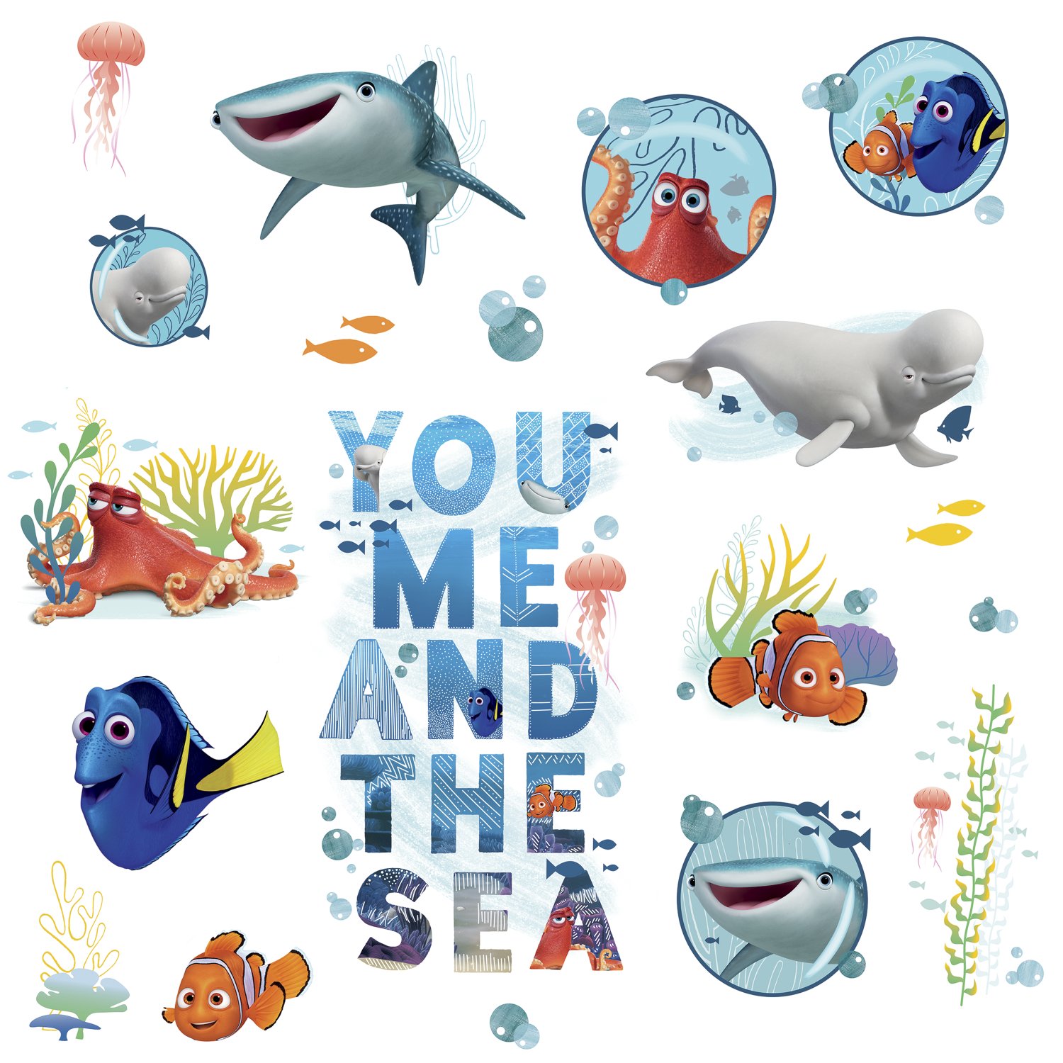 RoomMates Finding Dory and Friends Peel and Stick Wall Decals