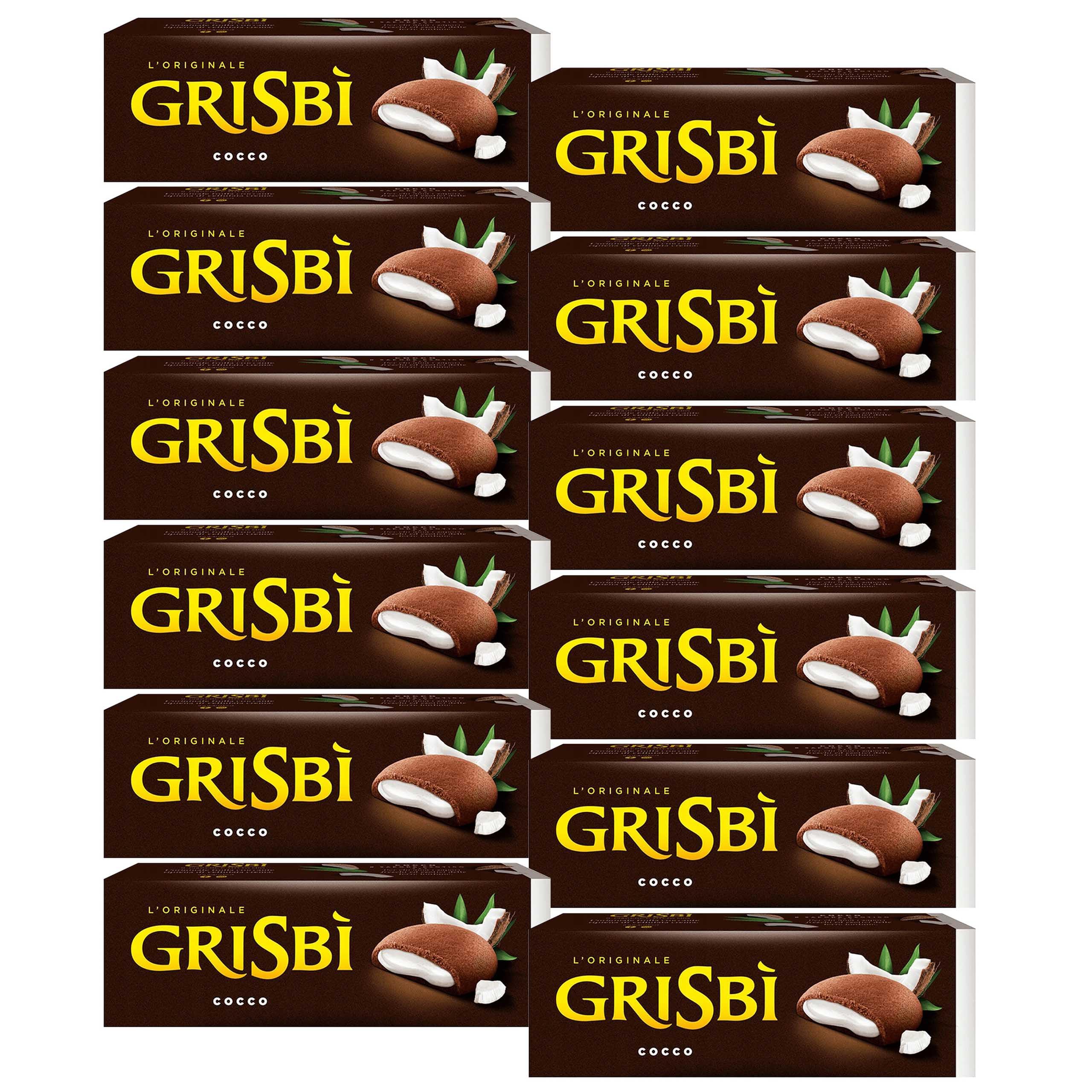 MATILDE VICENZI Grisbi Cocco - Biscuits italiens au coco 150g x 12 parcelles