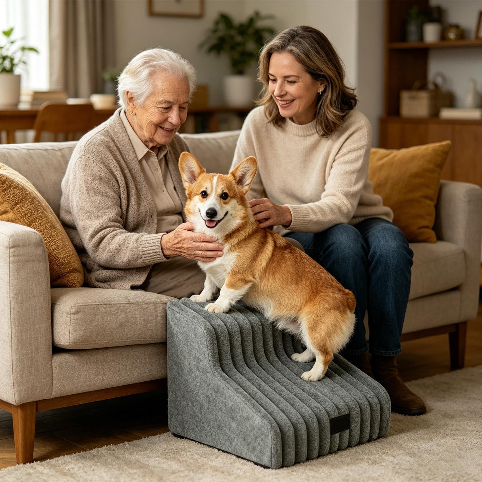 Rampa per Cani da Scaletta Leggera Antisdrucciolo Per Animali Da Compagnia | Gradini per Cuccie di Cani per Gatti Anziani Cuccioli di Piccola Taglia Divano e Appartamento Balcone Terrazza Giardino