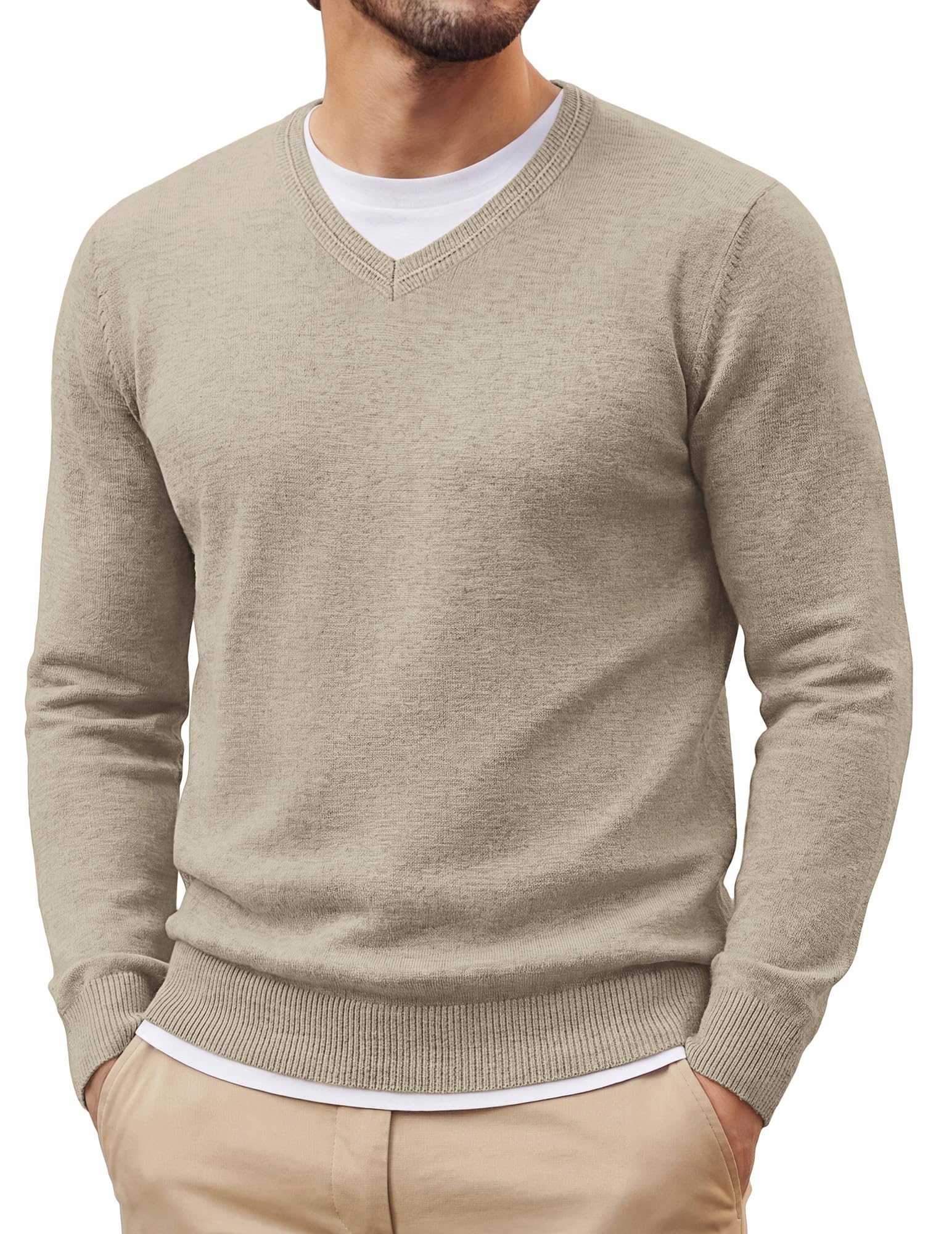 PJ PAUL JONES Herren V-Ausschnitt Pullover Casual Business Sweater