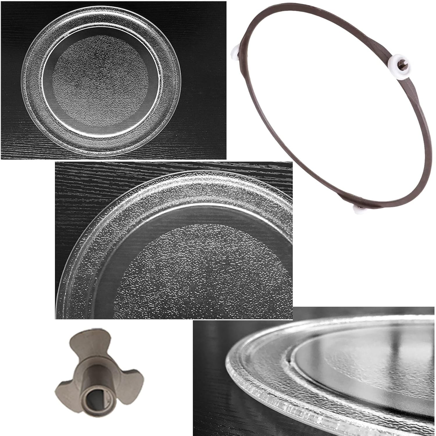 Round Microwave Turntable Glass Plate Replacement, Smooth Running Microwave Plate, With Glass Plate Tray Wheel Ring For Microwave Oven, Thickness 0.2" Microwave Oven Cooking Plate ( Size : 31.5cm/12.4