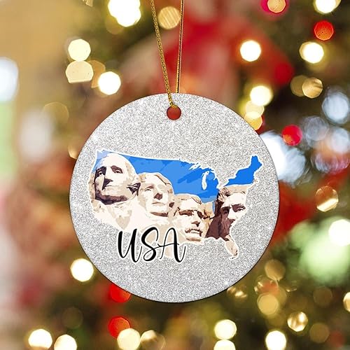 Vista 85 de Christmas Round Ornament South Africa Lands Ceramic Keepsake Visitor Souvenir 3 Inch with Gold String Hometown City Pride Home Decorations Christmas