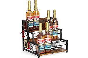 3-Tier Coffee and Liquor Cabinet Storage Rack