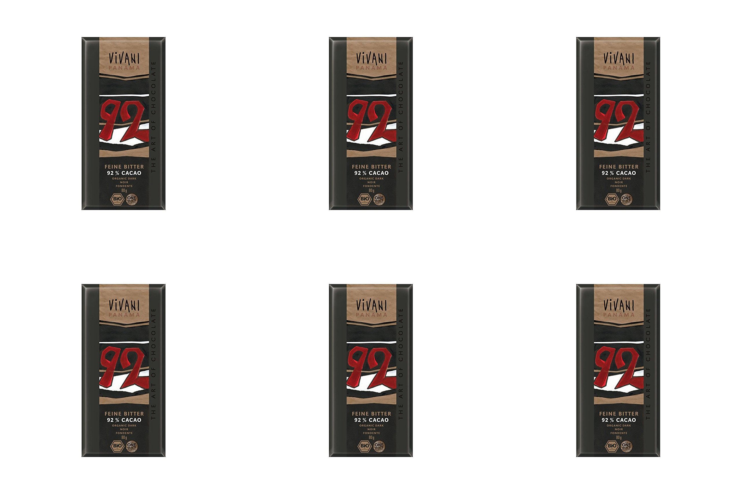 (6 Pack) - Vivani Dark Chocolate - 92% Cocoa | 80 x 10g x | 6 Pack - Super Saver - Save Money