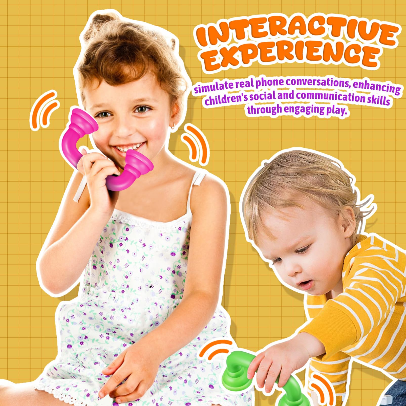 NUOBESTY Whisper Phones, 12pcs Whisper Reading Telephone for Kids Speech Therapy Toy Tools for Classroom, Home Use - Improve Reading, Comprehension, Fluency, Pronunciation - Image 4