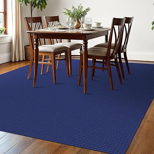 Vista 145 de EARTHALL - Tapete tejido lavable con parte trasera de goma, tapete trenzado de algodón antideslizante para interiores para entrada, pasillo, cocina