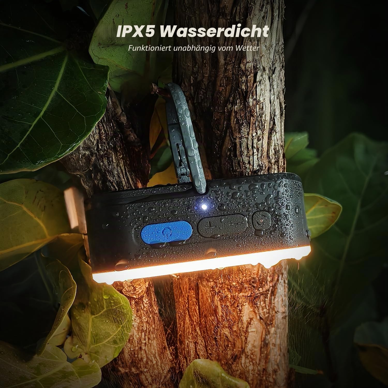 Bewegungsdetektor-Campinglichter, aufladbare Campinglaterne, tragbare hängbare Zeltlichter, IPX5-wasserdichtes Notlicht für Draußen, SOS-Modus, magnetische Arbeitslicht, 2 Stück