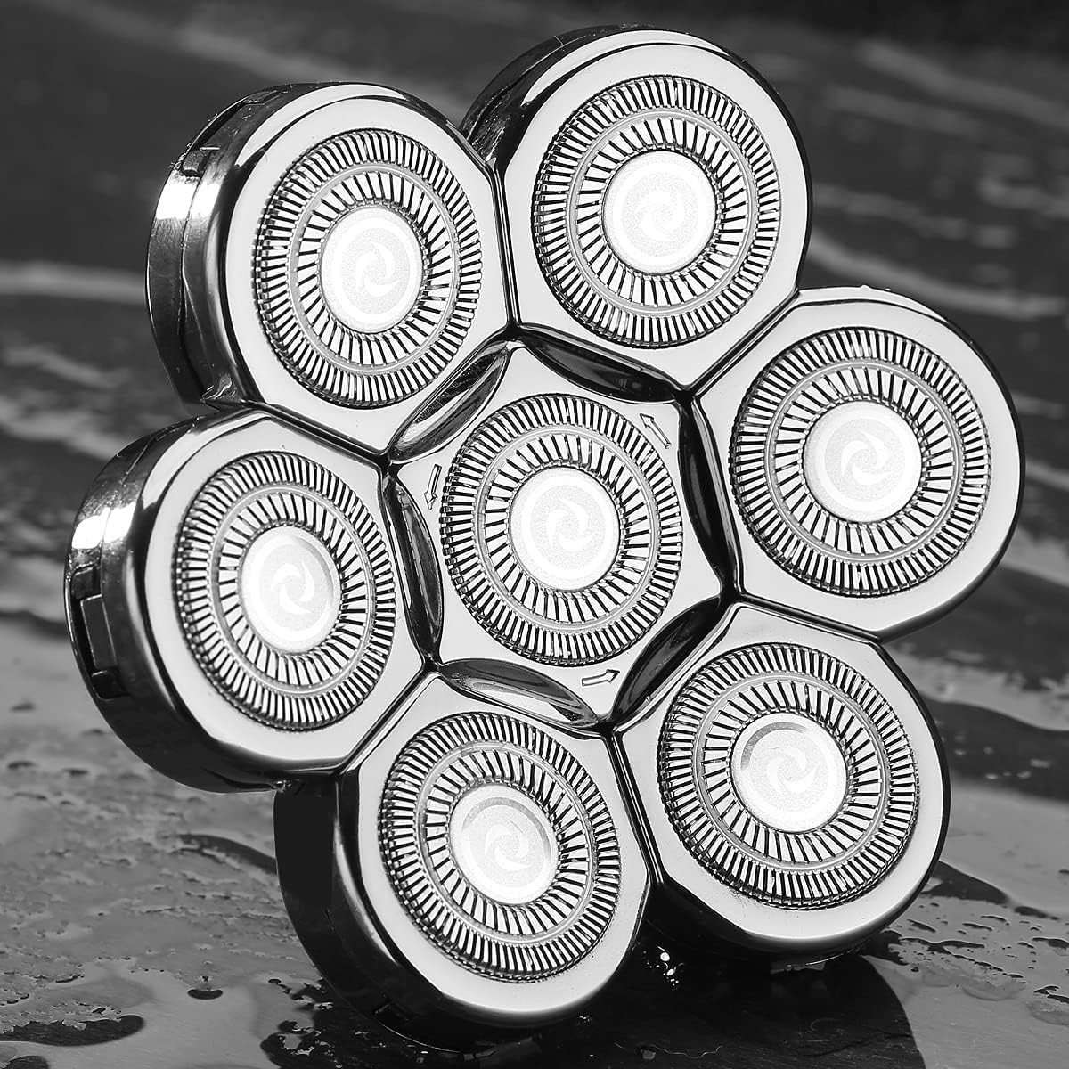 WAHFOX Universa 7 Heads Shaver Replacement Head for Head Shaver, and many Brands Head Shaver 7 Blades 7D Replacement Shaver Head Blade 7 Heads Shaver Head (Silvery) - Image 7