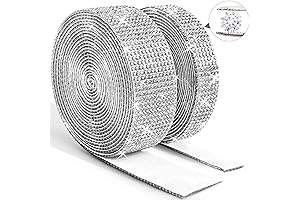 6 Yards Rhinestone Strip: Adhesive Rhinestones for Crafts Crystal Bling Rhinestone Diamond...