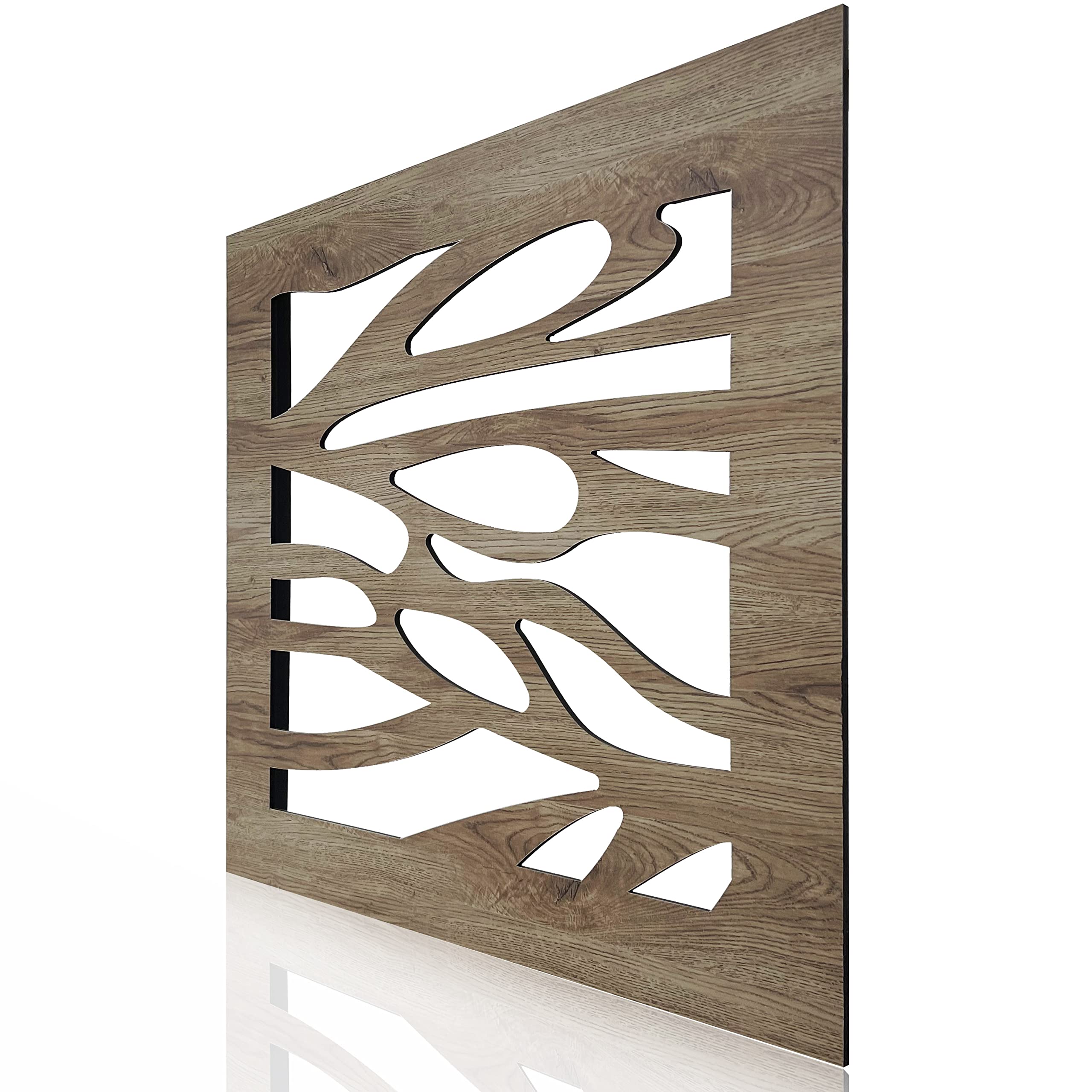 Cuadro Calada decorativo para pared, artesanal modelo WOODSTREAM (60x60cm)