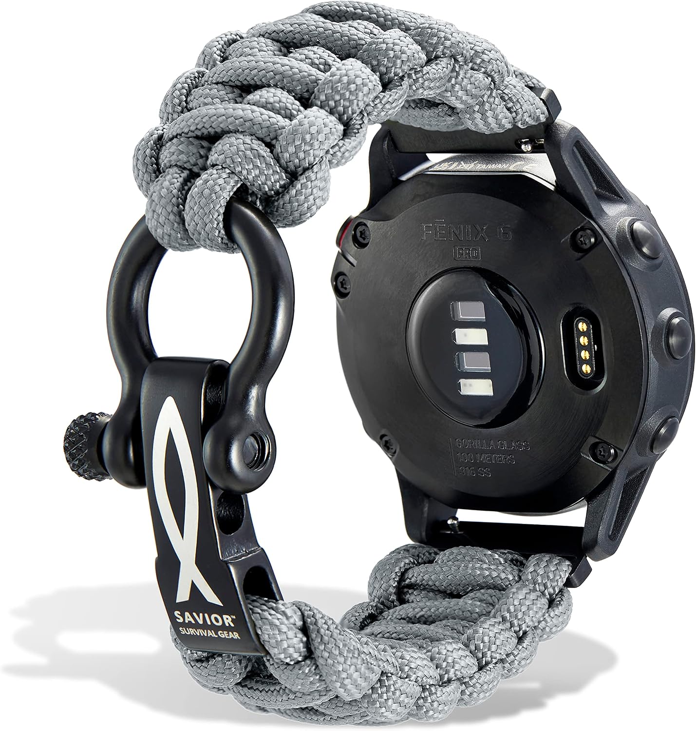 Savior Survival Gear Paracord 20mm/22mm Watch Band with Quick Release - Men & Women - Strap Compatible with Various Smart Watches, including Galaxy (some), S3 Classic, and Fenix 5