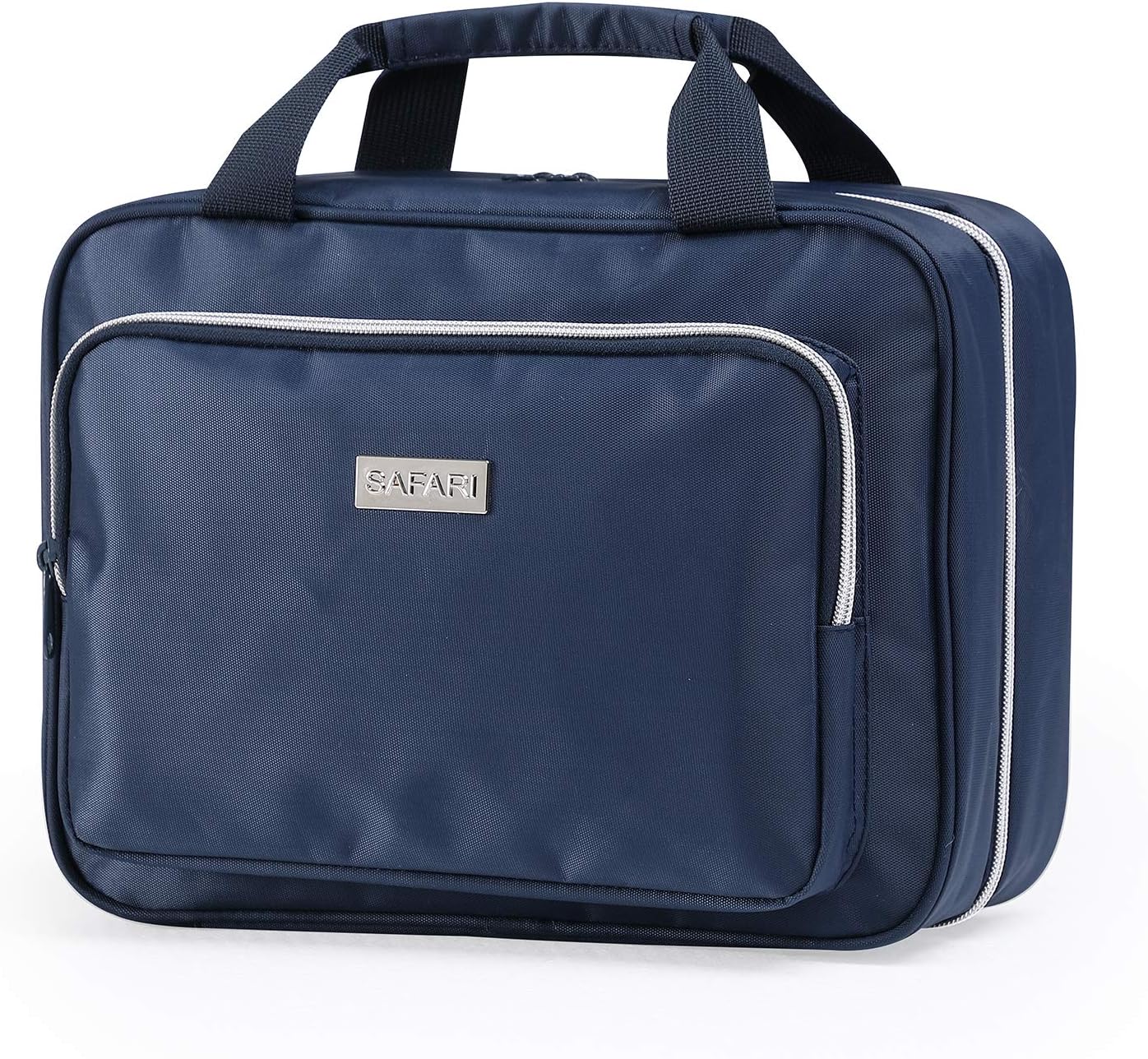 Large Hanging Travel Toiletry Cosmetic Bag for Men and Women by SAFARI (Blue) - Durable Waterproof Organizer with Clear Compartments and Detachable Pouch - The Perfect Gift