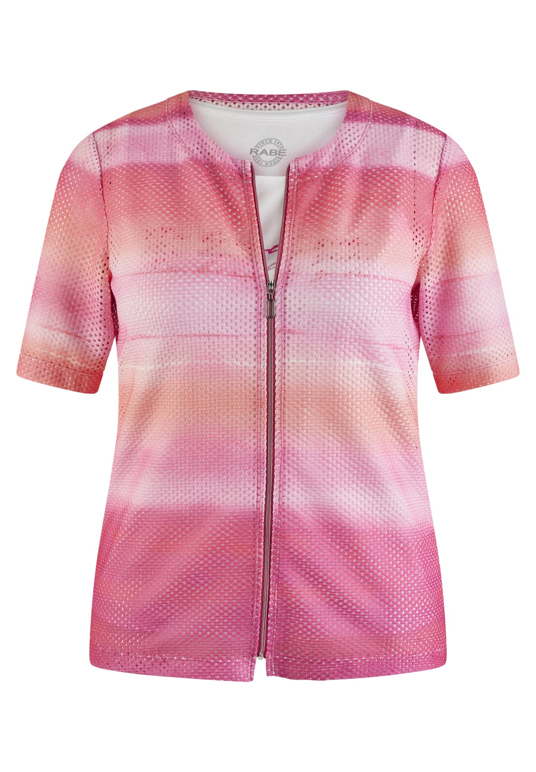 Rabe Damen Twin-Set Kurzarm, Gemustert Dark PINK - 42