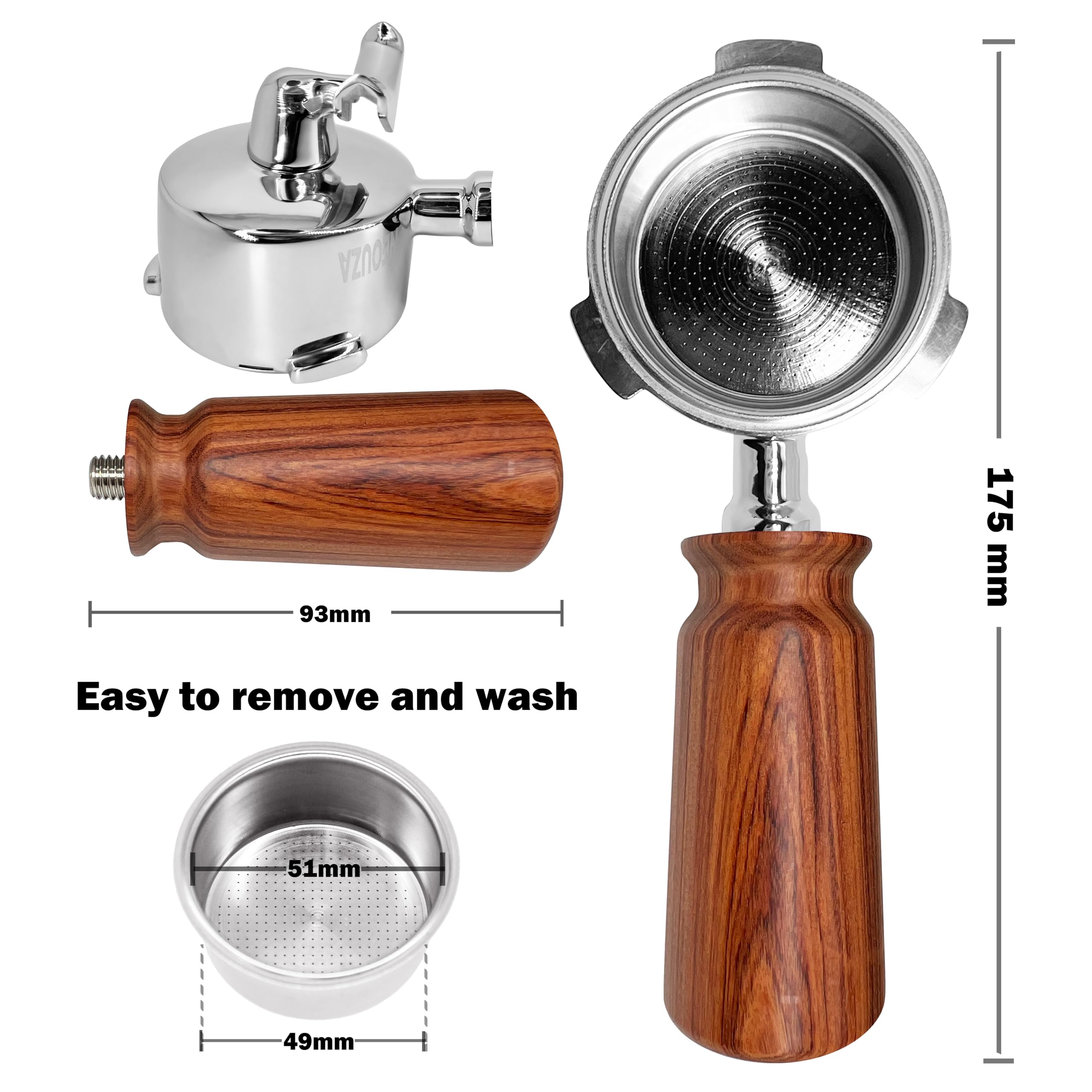 Amazon | NEOUZA 51mm エスプレッソポルタフィルター DeLonghi Dedica