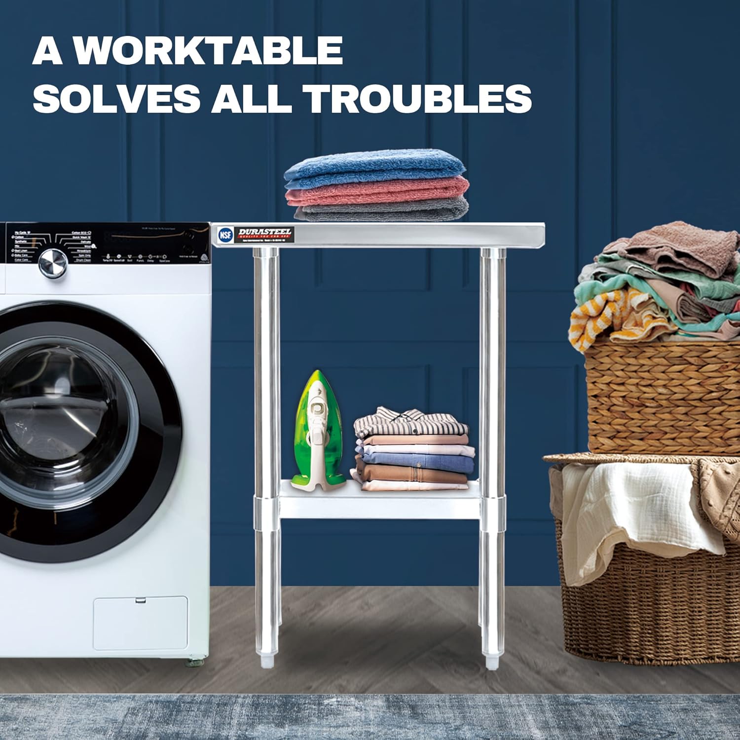 New Deal Food Prep Stainless Steel Table - DuraSteel 24 x 18 Inch Commercial Metal Workbench with Adjustable Under Shelf - NSF Certified - For Restaurant, Warehouse, Home, Kitchen, Garage Exclusive Discount 80% Offer Food Prep Stainless Steel Table - DuraSteel 24 x 18 Inch Commercial Metal Workbench with Adjustable Under Shelf - NSF Certified - For Restaurant, Warehouse, Home, Kitchen, Garage