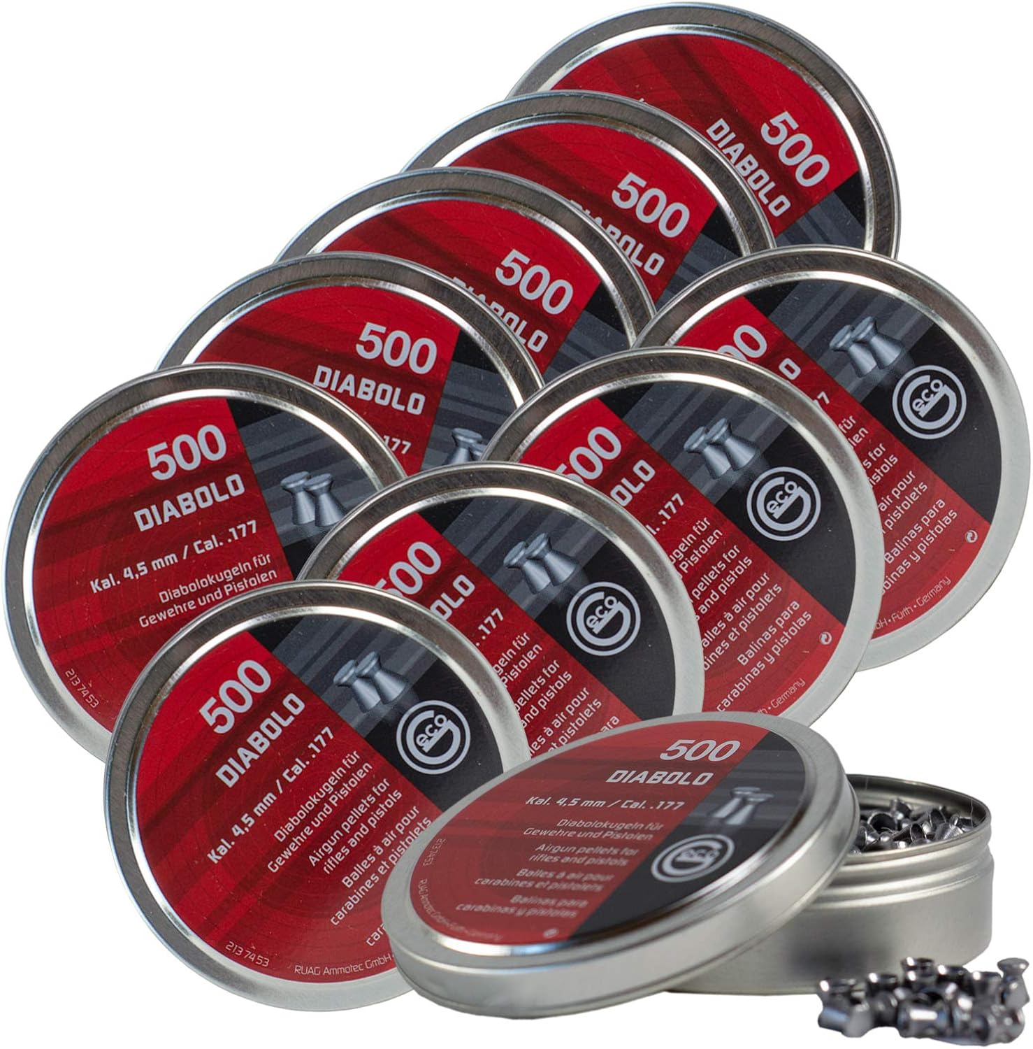 Geco Diabolos – RWS Diabolo Geco glatt 4,5mm für Luftgewehr und Co2 ...
