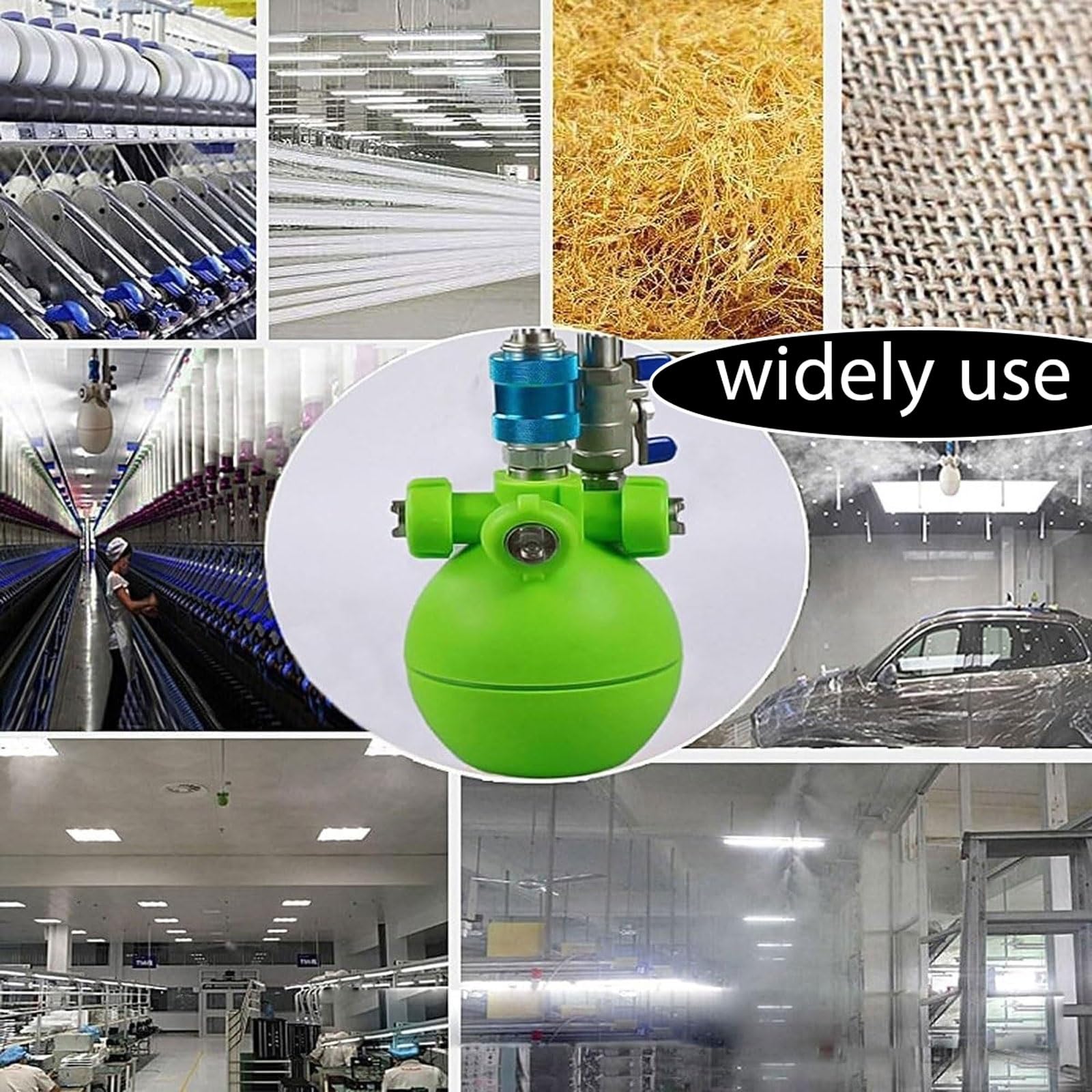 Przemysłowy nawilżacz suchej mgły, 7-13L/H Przemysłowy nawilżacz parowy zgazowujący z 4 wylotami mgły, z regulacją ciśnienia, redukujący kurz i antystatyczny, dla fabryk, warsztatów(10L/H)