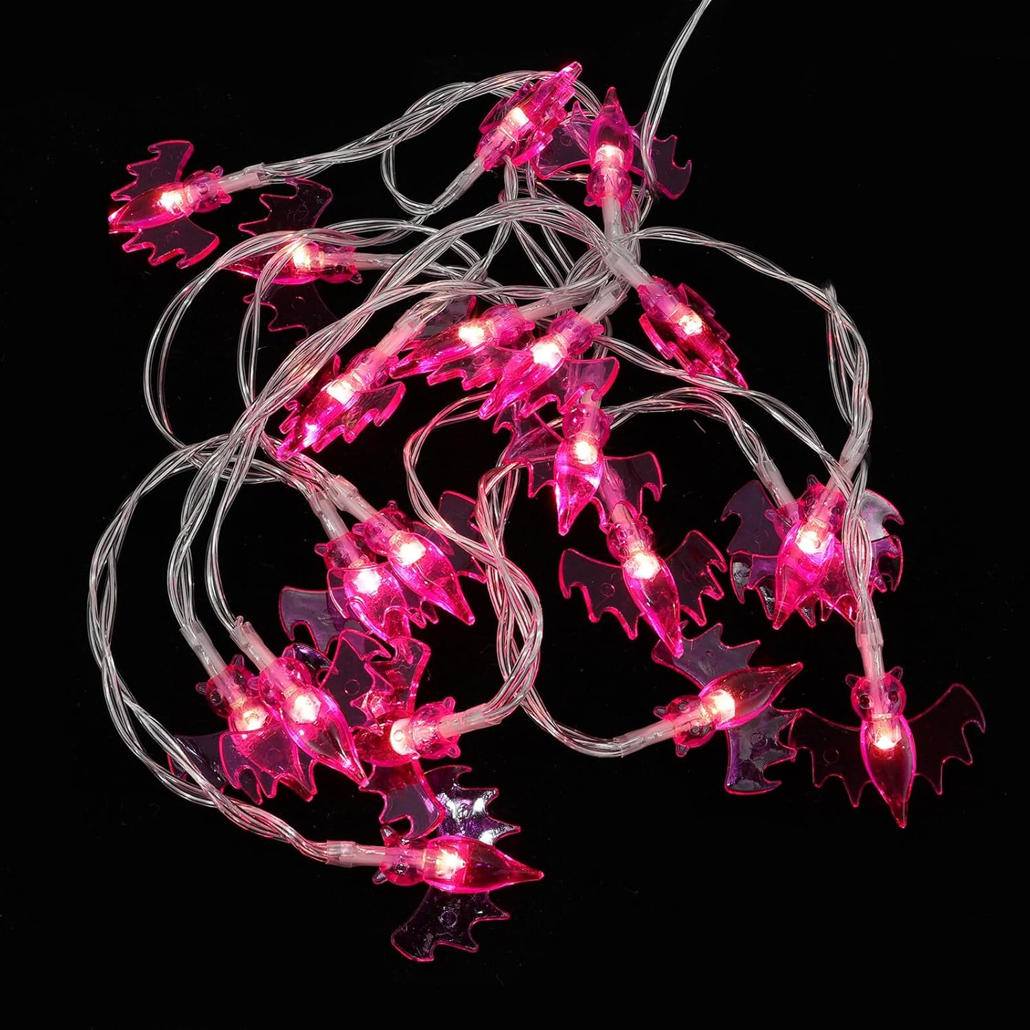 ULTECHNOVO 20-led Bat String Lights Halloween Outdoor Party Decor Flickering LED String Lighting for Garden Porch Lawn