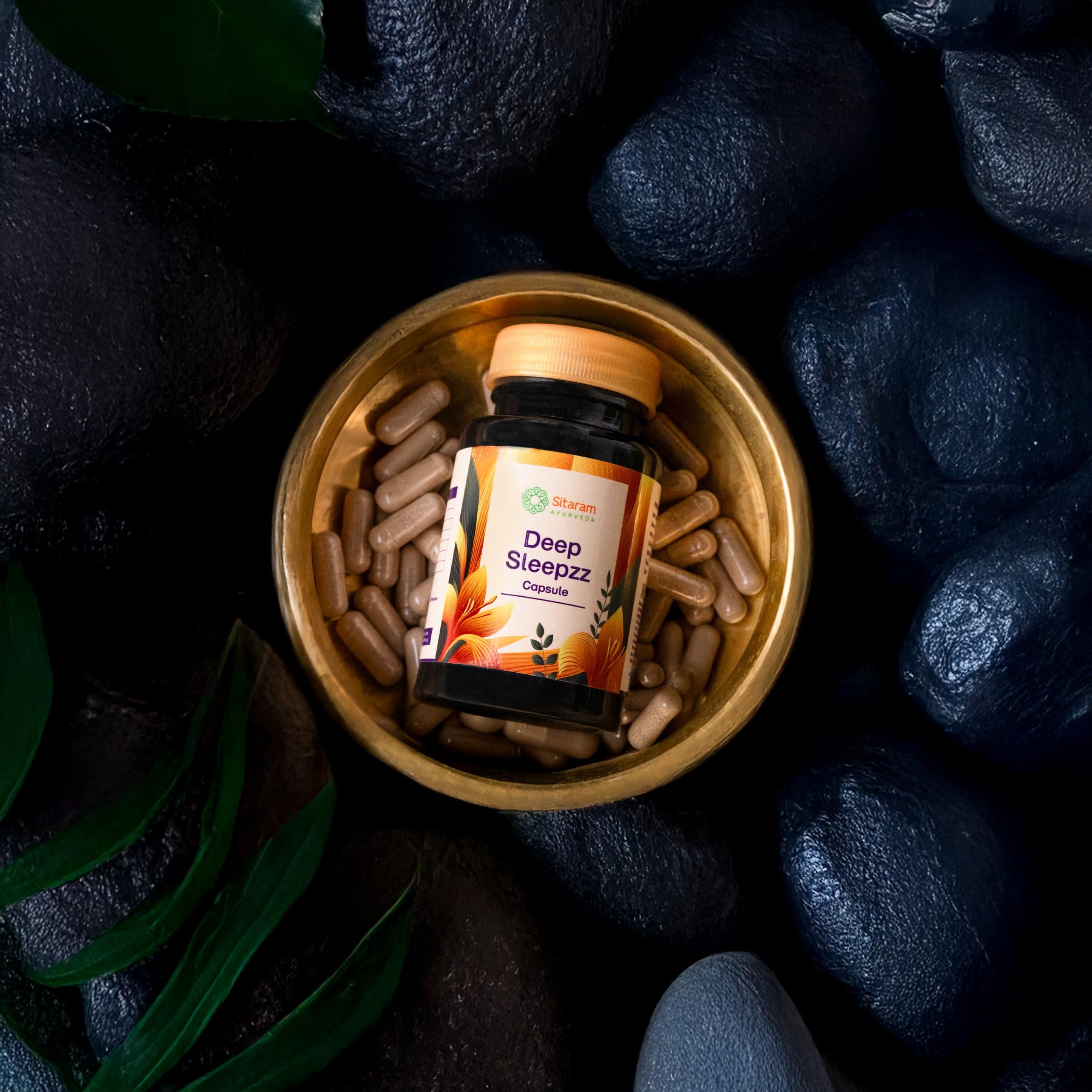 Sitaram Ayurveda Deep Sleepzz Capsules | Sleep & Mind Relaxation Support | With Valerian Root | 50 Nos. — Amazon image 4