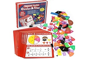 Torlam Magnetic Fraction Tiles & Fraction Circles Activity Set