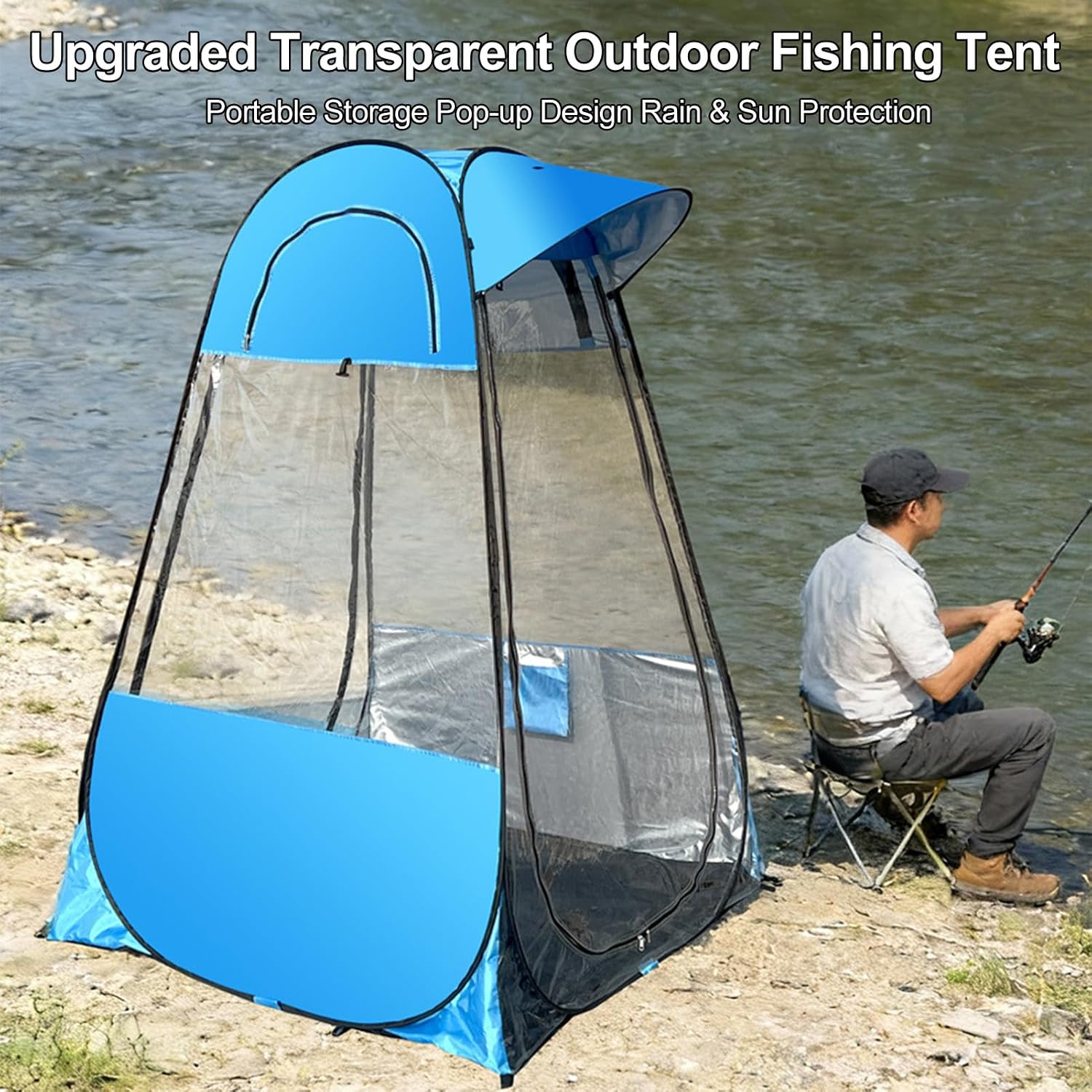 Pop Up Tent, Clear Rainproof Single Person Shelter