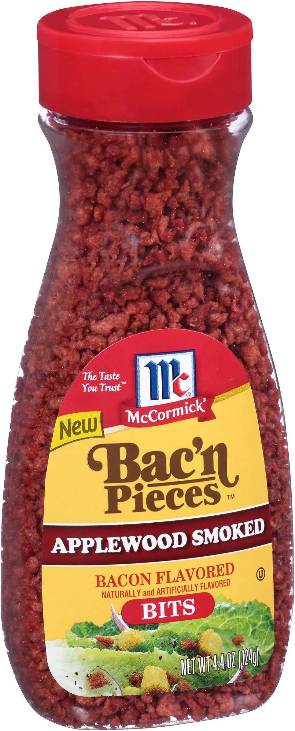McCormick Bac'n Pieces Applewood Smoked Bacon Flavored Bits, 4.4 oz (Pack of 6)