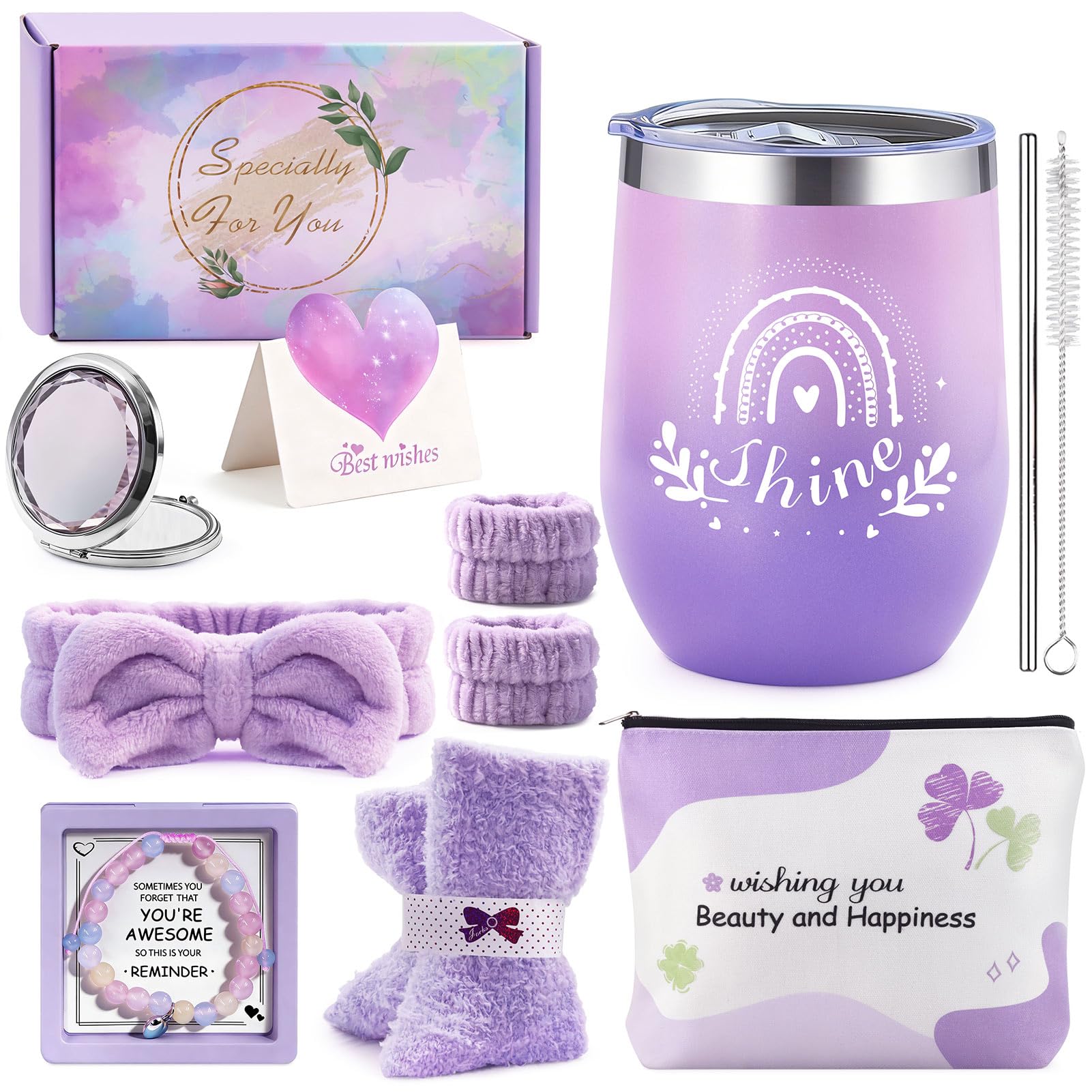 RYLIFEOGI Birthday Gifts for Girls, Women Gifts Set include Bracelet & Mirror,Birthday Gift for Sister, Daughter, Niece, Granddaughter, Presents for Teenage Girls