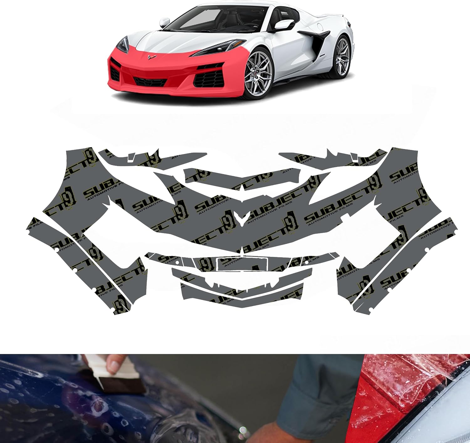 Pre-Cut PPF Front Bumper Paint Protection Film for Chevrolet Corvette Z06 (2023 2024)