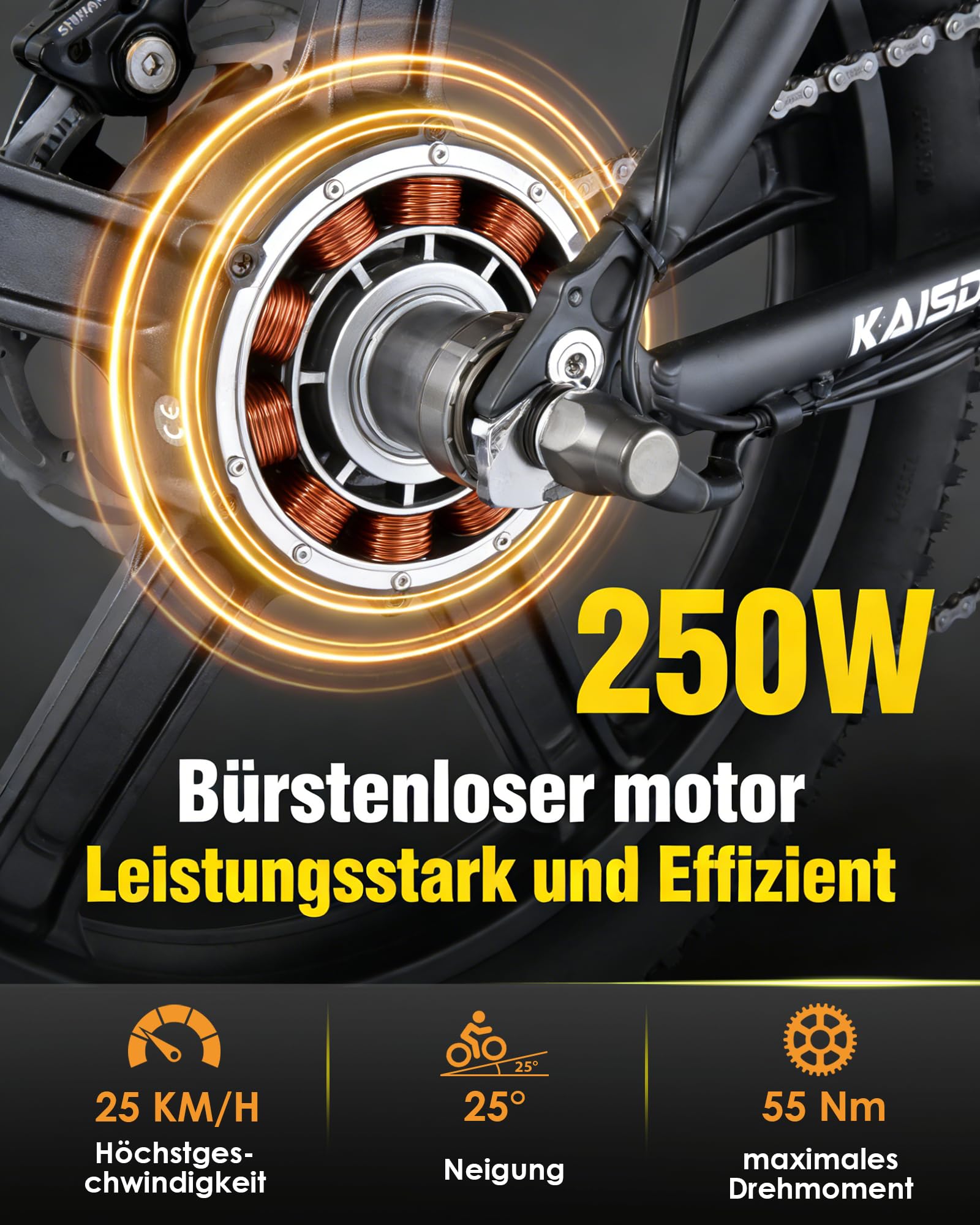 E-Bike Klapprad 20 Zoll Elektrofahrrad Pedelec Cityrad Faltrad für Erwachsene 150kg 36V 20,8Ah Doppelakku 250W Motor 7-Gang LCD Display