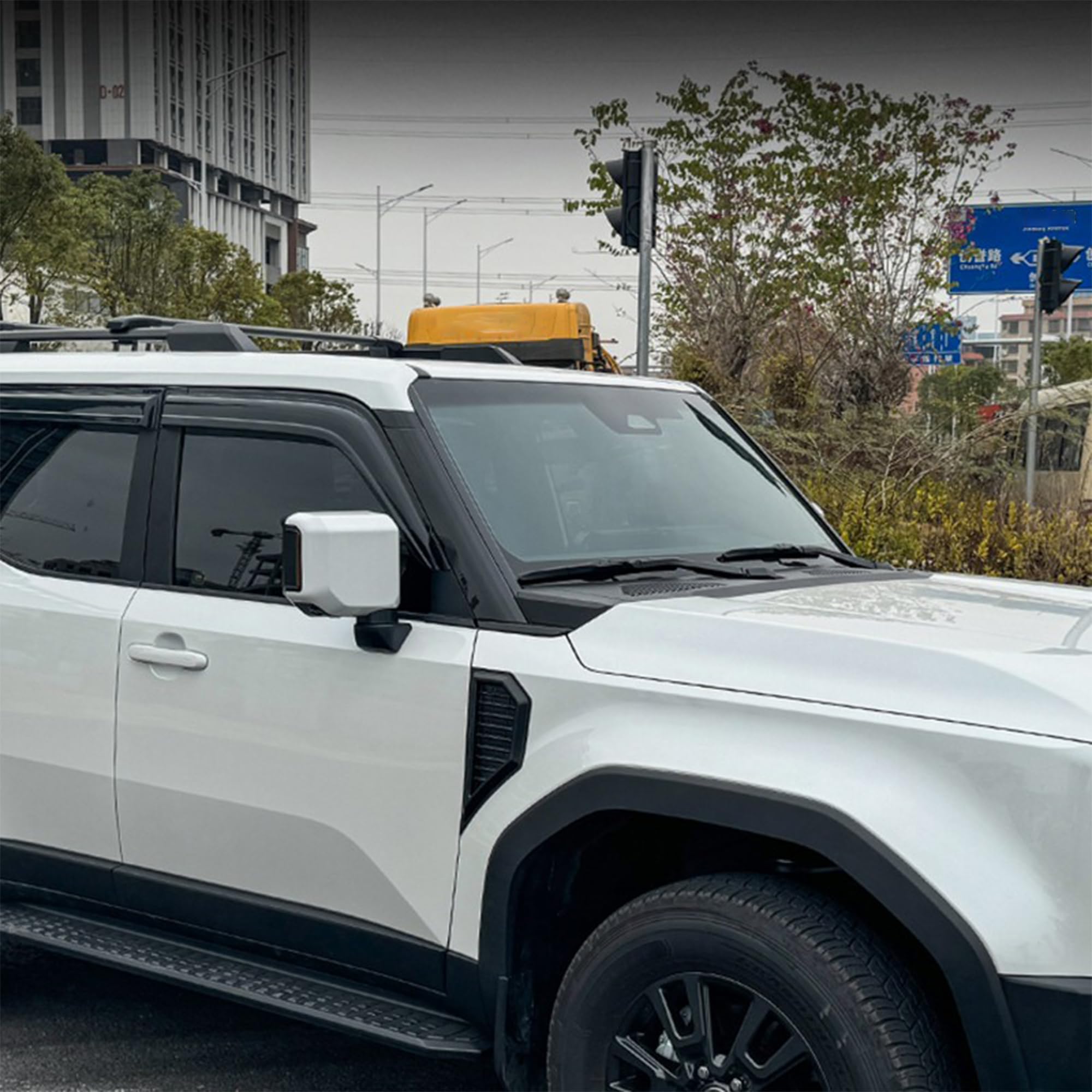 Taśma uszczelniająca do drzwi samochodu Pasuje do Cruiser Prado J250 LC250 2024 2025 przednia szyba okno boczny filar ozdobny pasek pokrywa(Glossy Black Style)