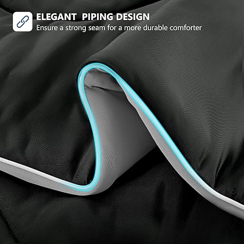 Miniatura 5 de UNIKOME Edredón refrescante reversible de verano, tamaño matrimonialqueen, manta refrescante ligera de doble cara para sudores nocturnos y personas