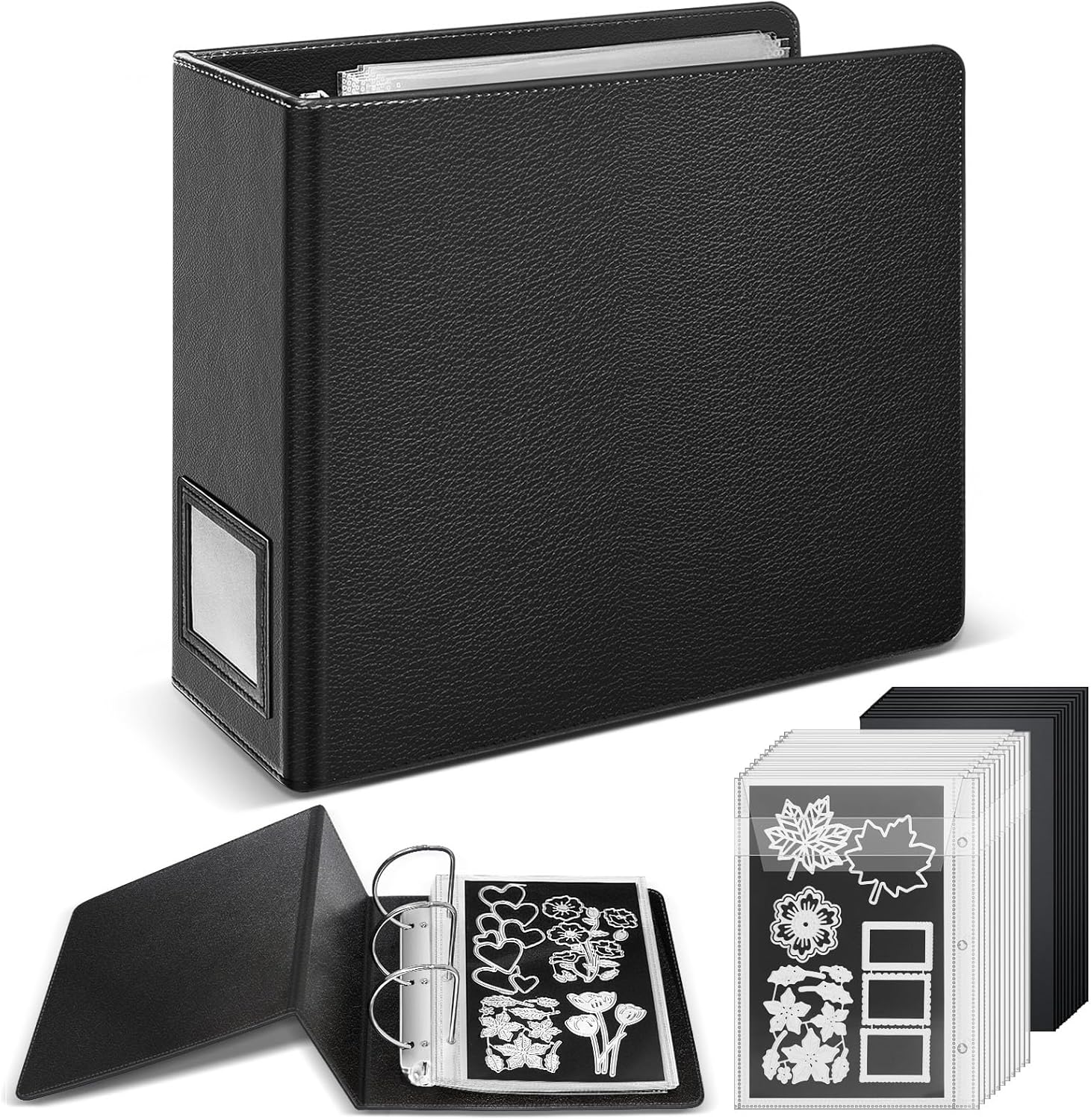 tutata 80 PCS Magnetic Sheets for Dies Storage, Stamp and Die Cut Storage Set, for Die Cutting, DIY Scrapbooking, Card Making, Die Storage Binder