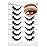 Happy Heartbeat 3D Clear Band Lashes 15mm Natural Soft Faux Mink Lashes C Curl Cat Eye Wispy Fake Eyelashes Reusable False EyeLashes 7 Pairs (No.212)