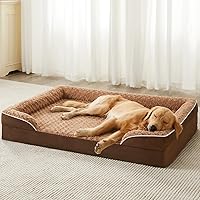 Vista 10 de WNPETHOME - Camas para perros de gran tamaño, sofá cama ortopédica lavable para perros con forro impermeable y parte inferior antideslizante