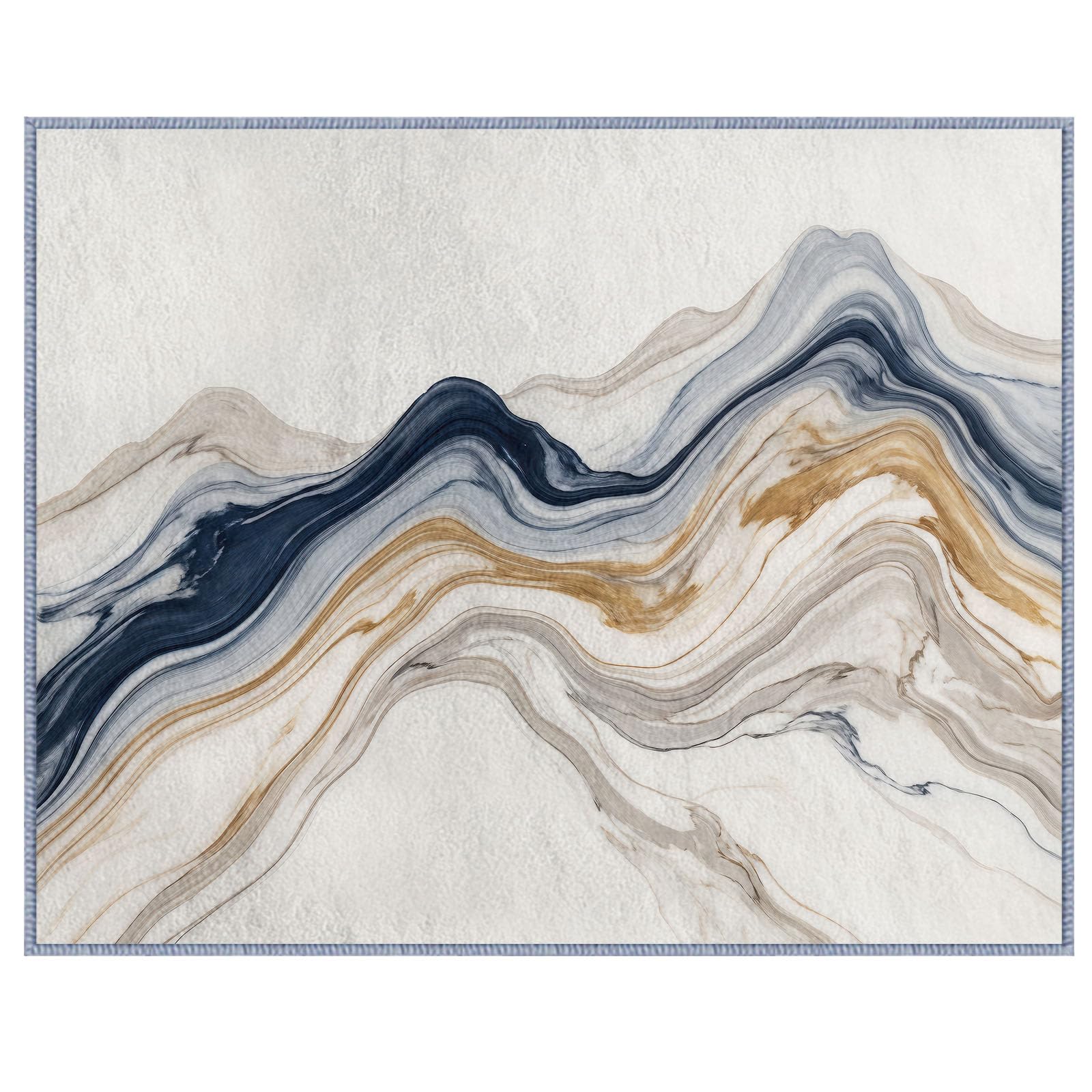 Dywan 80 x 150 cm marmur wzór przepływowy góry, flanelowy dywan