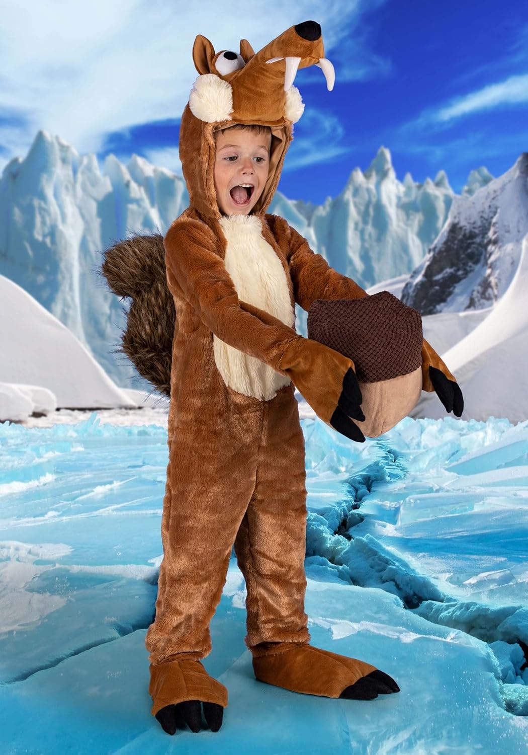 Ice Age Scrat Toddler Costume - Jumpsuit with Mitts, Hood, and Claws for Kids - Image 5